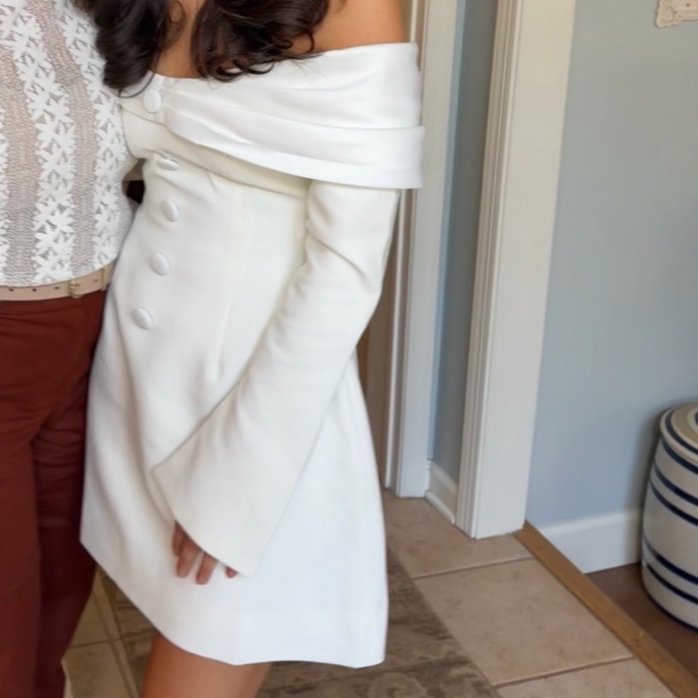 Odd Muse Bow Mini Dress in White - Picture 7 of 11